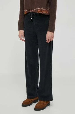 United Colors of Benetton spodnie damskie kolor czarny proste high waist