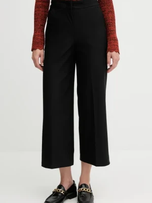 United Colors of Benetton spodnie damskie kolor czarny szerokie high waist 42A8DF08R