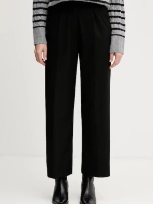 United Colors of Benetton spodnie damskie kolor czarny szerokie high waist 4QIKDF0AC