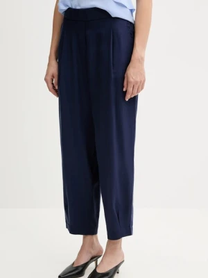 United Colors of Benetton spodnie damskie kolor granatowy szerokie high waist 4T91DF08L