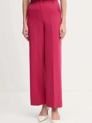 United Colors of Benetton spodnie damskie kolor różowy proste high waist 4R4CDF08H