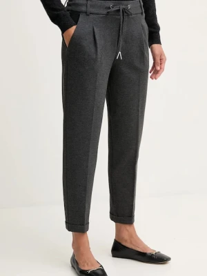United Colors of Benetton spodnie damskie kolor szary proste high waist 4DI4DF00J