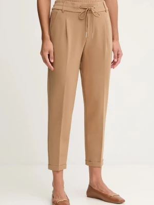 United Colors of Benetton spodnie damskie kolor zielony proste high waist 4DI4DF00J