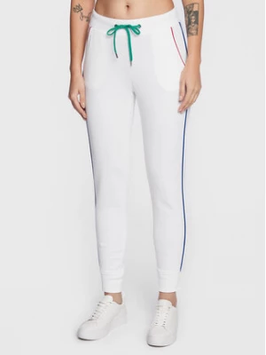 United Colors Of Benetton Spodnie dresowe 3J68P0472 Biały Regular Fit