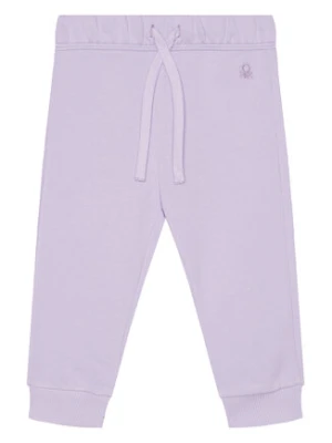 United Colors Of Benetton Spodnie dresowe 3J70GF01N Fioletowy Regular Fit