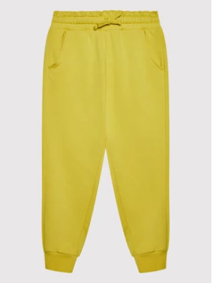 United Colors Of Benetton Spodnie dresowe 3QLACF00H Żółty Regular Fit