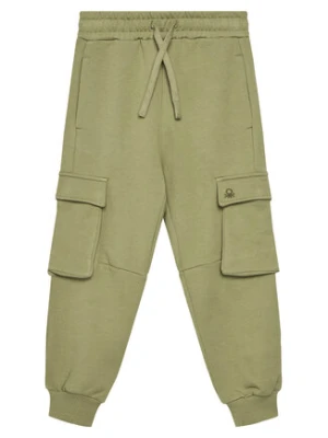United Colors Of Benetton Spodnie dresowe 3UNICF066 Zielony Regular Fit
