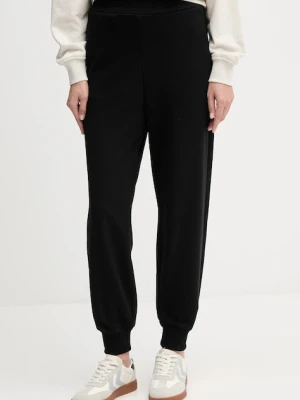 United Colors of Benetton spodnie dresowe bawełniane damskie kolor czarny gładkie 3UNIDF01A