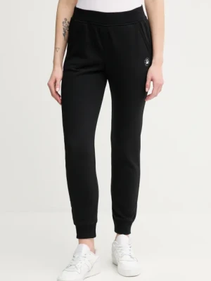 United Colors of Benetton spodnie dresowe damskie kolor czarny z nadrukiem 31NB3F04E