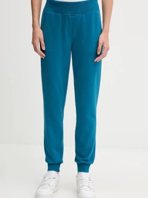 United Colors of Benetton spodnie dresowe damskie kolor turkusowy gładkie 3WNW3F04R