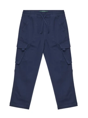 United Colors Of Benetton Spodnie materiałowe 4TCGCF049 Granatowy Regular Fit