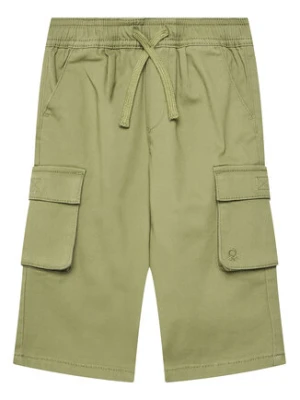 United Colors Of Benetton Spodnie materiałowe 4TCGGF02B Zielony Regular Fit