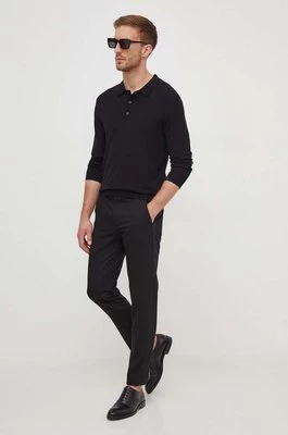United Colors of Benetton spodnie męskie kolor czarny proste