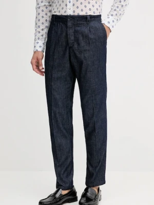 United Colors of Benetton spodnie męskie kolor granatowy w fasonie chinos 40QFUF05J