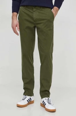 United Colors of Benetton spodnie męskie kolor zielony proste