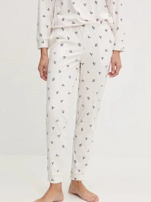 United Colors of Benetton spodnie piżamowe damska kolor beżowy 312W3F04T