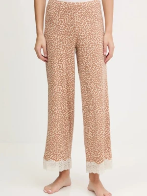 United Colors of Benetton spodnie piżamowe damska kolor beżowy 32V93F04S