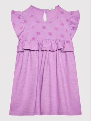 United Colors Of Benetton Sukienka codzienna 31KAAV001 Fioletowy Regular Fit