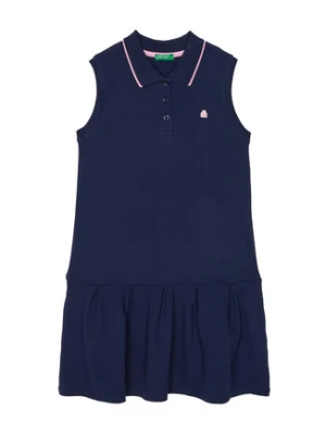 United Colors Of Benetton Sukienka codzienna 3F9HCV012 Granatowy Regular Fit