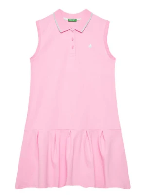 United Colors Of Benetton Sukienka codzienna 3F9HCV012 Różowy Regular Fit