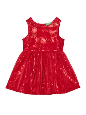 United Colors Of Benetton Sukienka codzienna 42R4GV01Z Czerwony Regular Fit