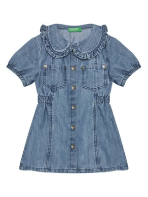 United Colors Of Benetton Sukienka jeansowa 41DWGV029 Niebieski Regular Fit