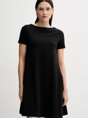 United Colors of Benetton sukienka kolor czarny mini prosta 3Z1RDV01E