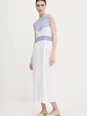 United Colors of Benetton sukienka kolor niebieski maxi rozkloszowana 1194EV02A