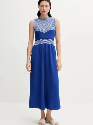 United Colors of Benetton sukienka kolor niebieski maxi rozkloszowana 1194EV02A