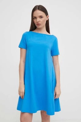 United Colors of Benetton sukienka kolor niebieski mini prosta