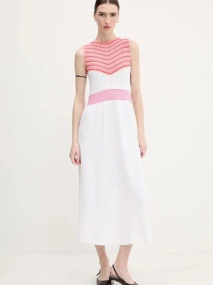 United Colors of Benetton sukienka kolor różowy maxi rozkloszowana 1194EV02A
