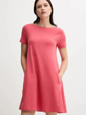 United Colors of Benetton sukienka kolor różowy mini prosta 3Z1RDV01E