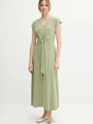 United Colors of Benetton sukienka kolor zielony maxi rozkloszowana 3FJHDV01T