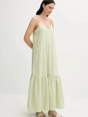 United Colors of Benetton sukienka kolor zielony maxi rozkloszowana 4SZRDV0B8