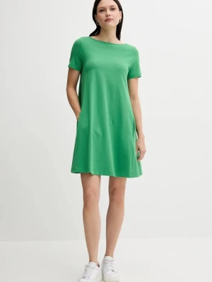 United Colors of Benetton sukienka kolor zielony mini prosta 3Z1RDV01E