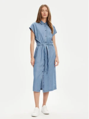 United Colors Of Benetton Sukienka koszulowa 4KHNDV0BI Niebieski Regular Fit