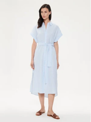 United Colors Of Benetton Sukienka koszulowa 4QL3DV08R Błękitny Regular Fit