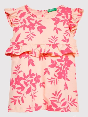 United Colors Of Benetton Sukienka letnia 3HD3GV005 Różowy Regular Fit