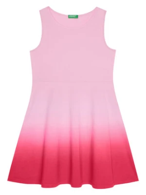 United Colors Of Benetton Sukienka letnia 3NPDCV011 Różowy Regular Fit
