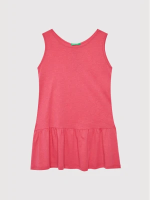 United Colors Of Benetton Sukienka letnia 3Q220V001 Różowy Relaxed Fit