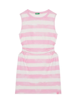 United Colors Of Benetton Sukienka letnia 3SL3CV013 Różowy Regular Fit
