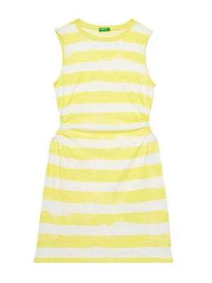 United Colors Of Benetton Sukienka letnia 3SL3CV013 Żółty Regular Fit
