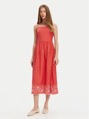 United Colors Of Benetton Sukienka letnia 4KUSDV0B7 Czerwony Regular Fit