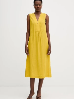 United Colors of Benetton sukienka letnia lniana