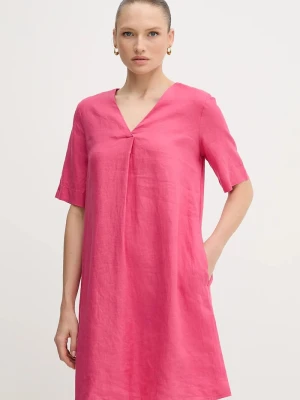 United Colors of Benetton sukienka letnia lniana