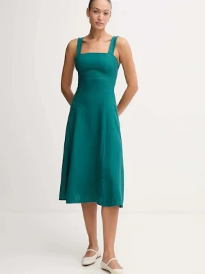 United Colors of Benetton sukienka lniana