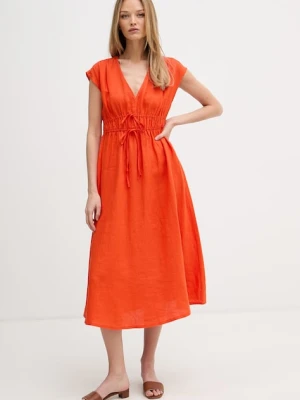 United Colors of Benetton sukienka lniana