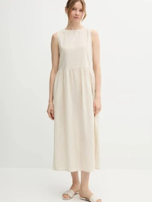 United Colors of Benetton sukienka z domieszką lnu