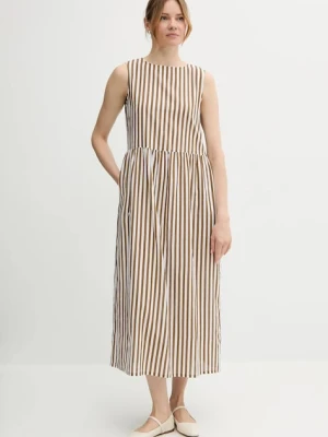 United Colors of Benetton sukienka z domieszką lnu