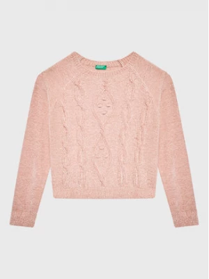 United Colors Of Benetton Sweter 1027C101P Różowy Regular Fit
